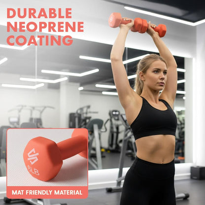 Neoprene Dumbbell Set with Stand - SQDBT30